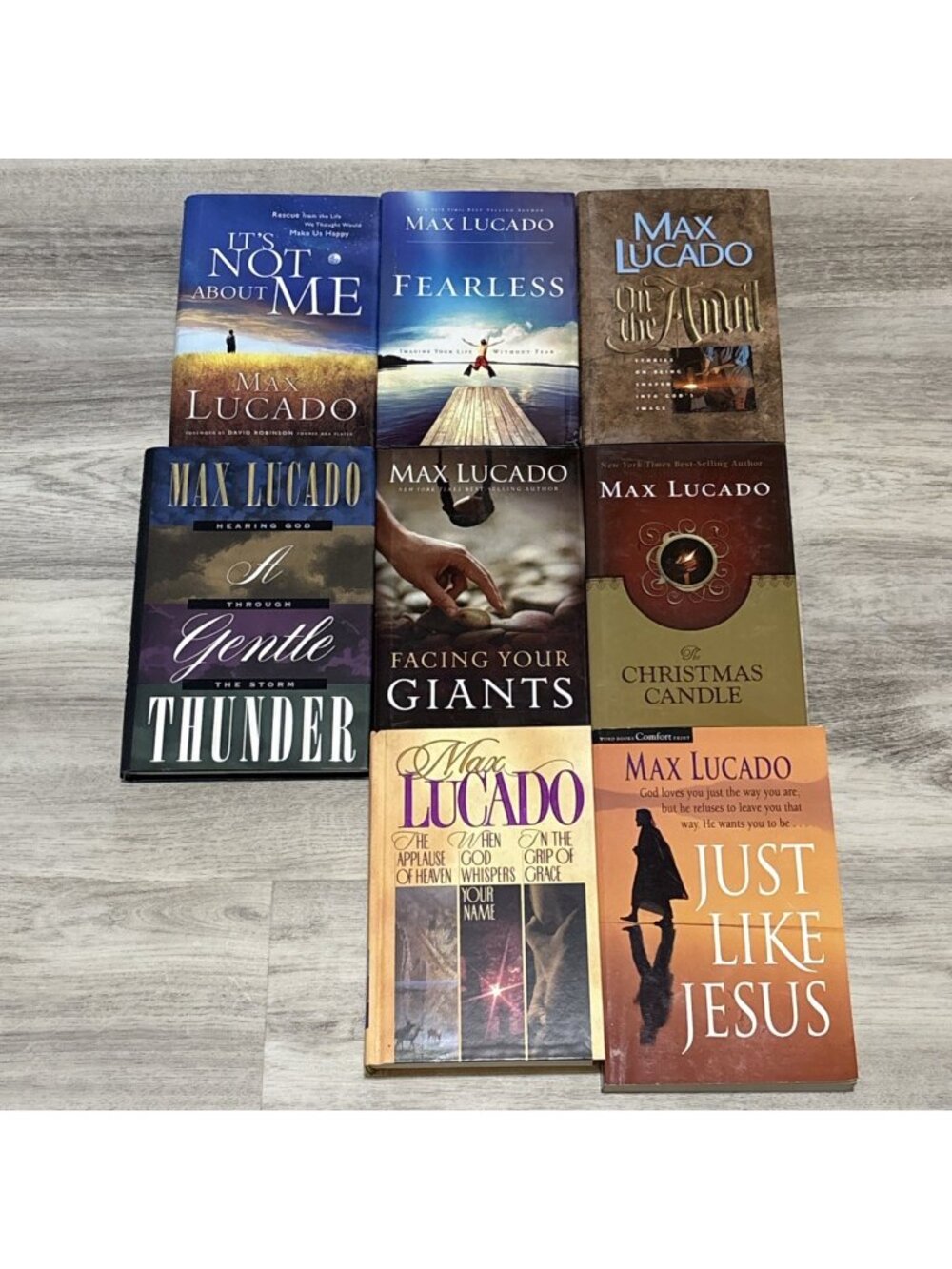 Max Lucado Book Lot 8 Christian Devotional Bible Study Hardcover Inspirational